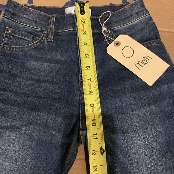 Sene Womens Mom Jeans Size 0 Blue Straight Leg Mid Rise Pants - Picture 5 of 11